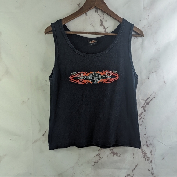 Harley-Davidson Tops - Harley Davidson Tank Top Womens Large Black Lynnwood Seattle Black Vintage